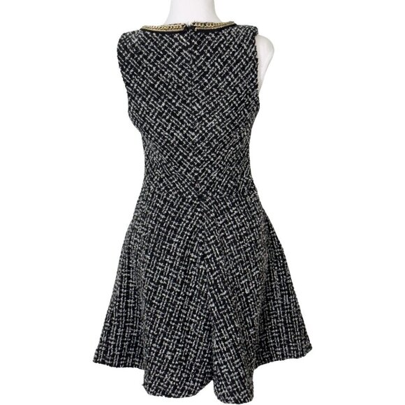 Alex + Alex Black and White Wool Blend Sleeveless Skater A-line Dress (M) - Picture 14 of 14